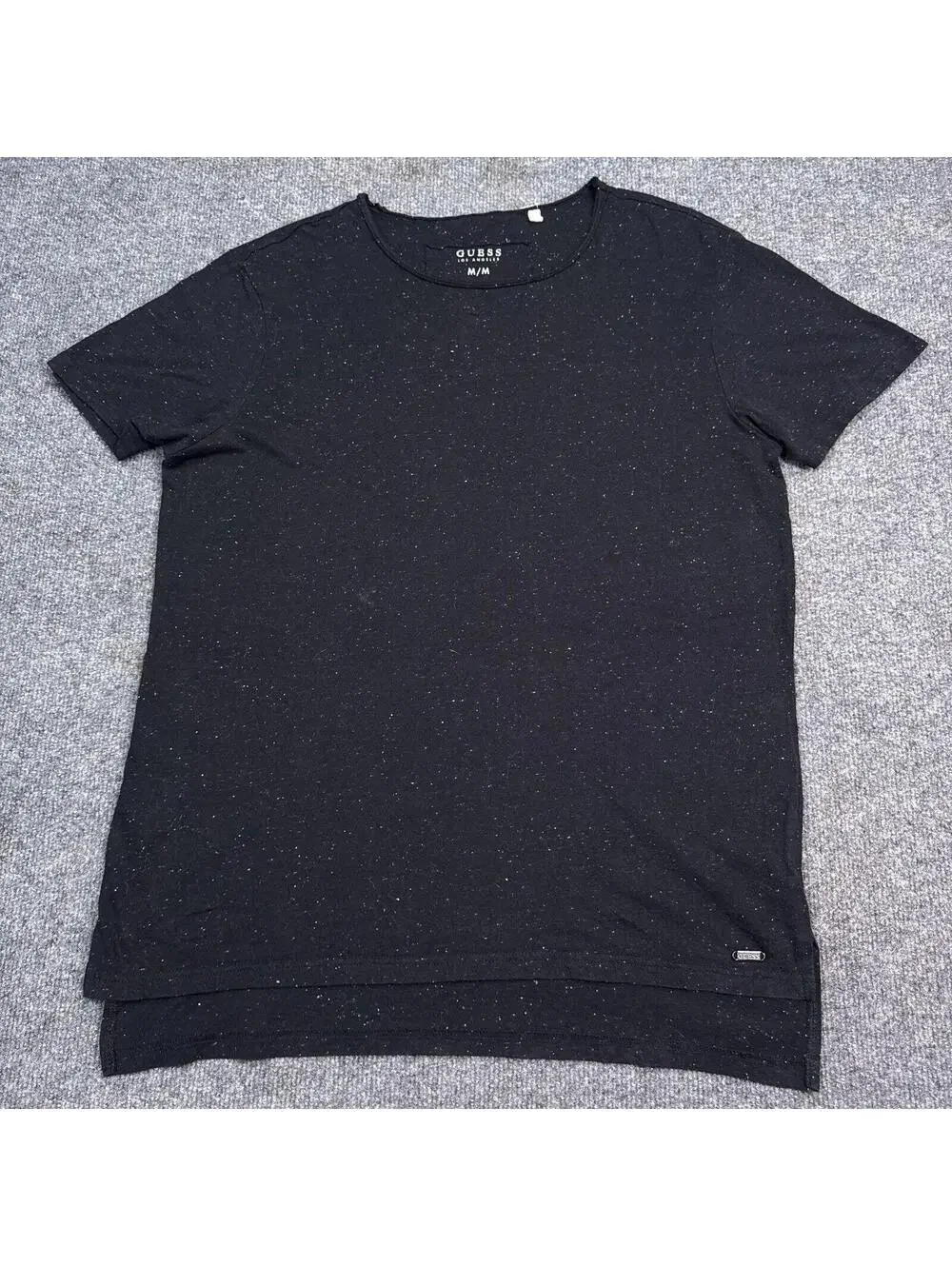 GUESS Tee Shirt Mens Size Medium Black Dotted Speck Crew Neck Short Sleeve - Picture 3 of 12